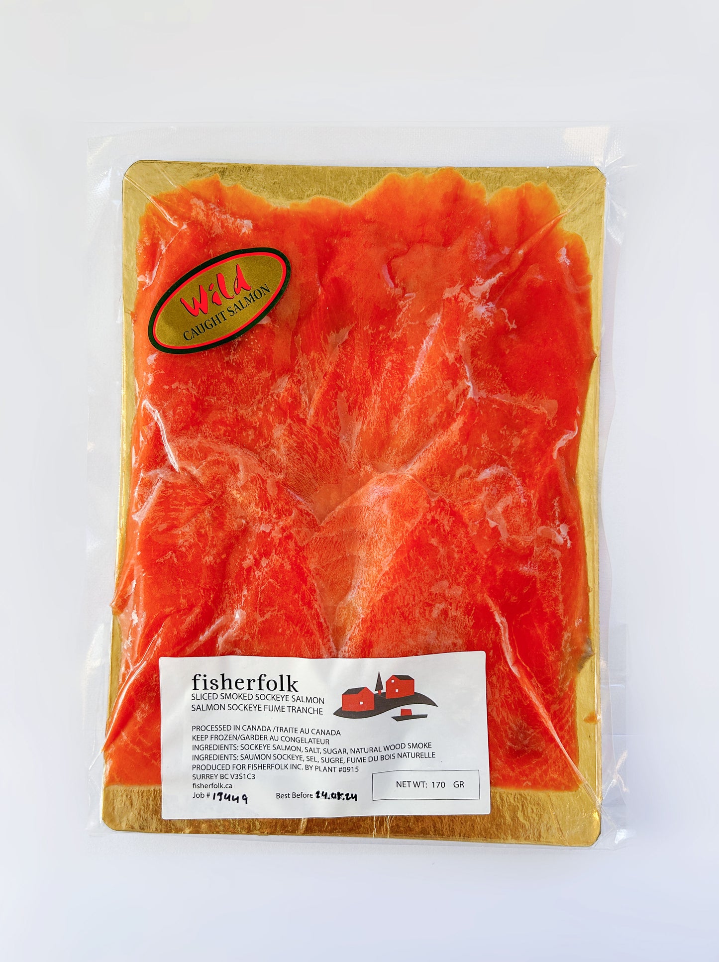 Cold Smoked Sockeye Salmon (Sliced) BC, Wild